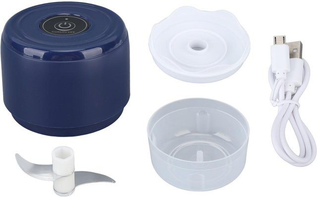 GoolRC Elektrischer Mini Knoblauchhacker Kabellos, Tragbarer Lebensmittelprozessor für Zwiebeln und Ingwer, Blau - Bild 1