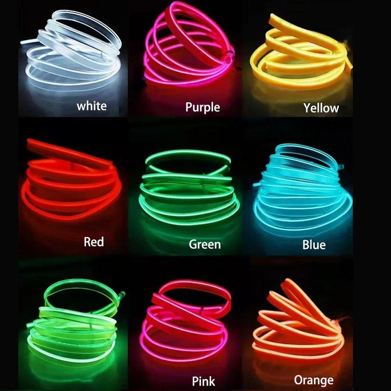 Flexibler LED Neon Flex USB Auto-Innenbeleuchtung RGB Dekoration in Blau - Bild 5