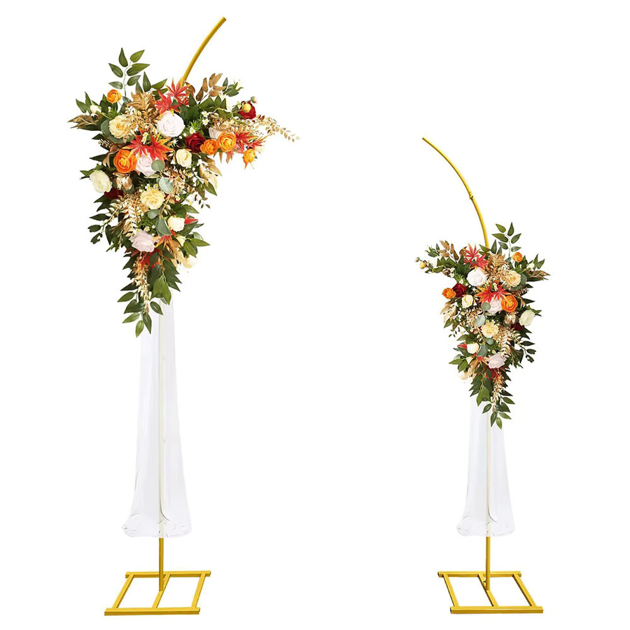 Runtowo 2er-Set Metall Hochzeitsbögen in Gold für Hochzeitsdekoration, Ballonbögen und Partyhintergründe - Bild 2