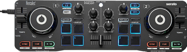 Hercules DJControl Starlight Controller in Schwarz - Bild 1