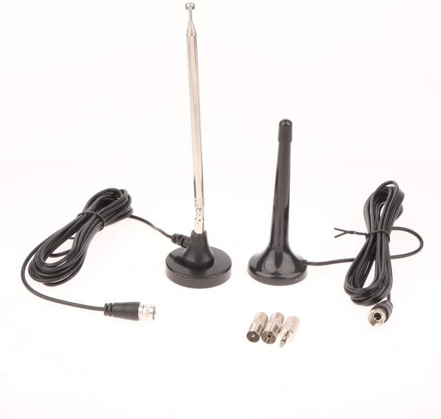 SD&HI Indoor FM und DAB Antennen-Set mit 3 Adaptern in Schwarz für digitale Radios im Haushalt - Bild 1