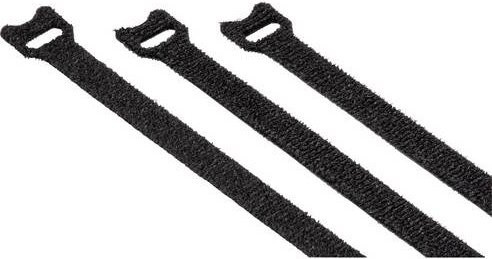 Hama Klett-Kabelbinder wiederverwendbar Schwarz 20 Stück - Bild 1