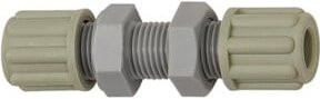 Riegler Gerade Schottverbindung M10x1,0 für 4/6 mm Schlauch aus PA in Grau - Bild 1