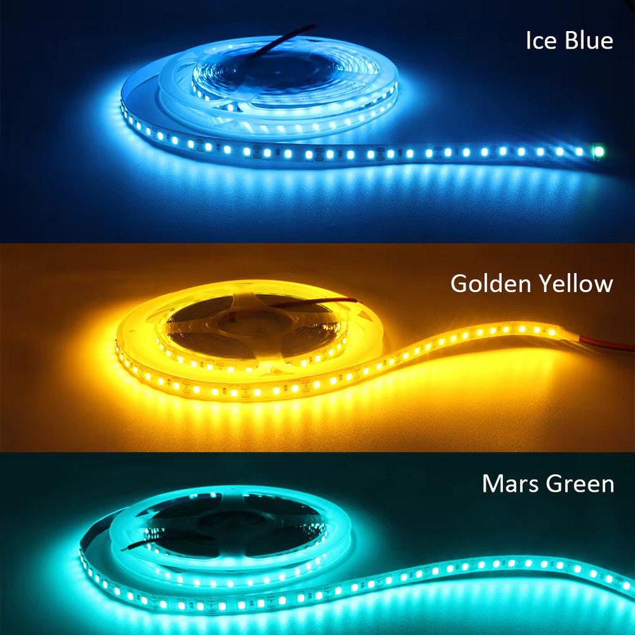 Mjjc LED Streifen 12V flexibel in Eisblau, Warmweiß oder Kaltweiß mit 120 oder 240 LEDs pro Meter, Länge: 5 m - Bild 2