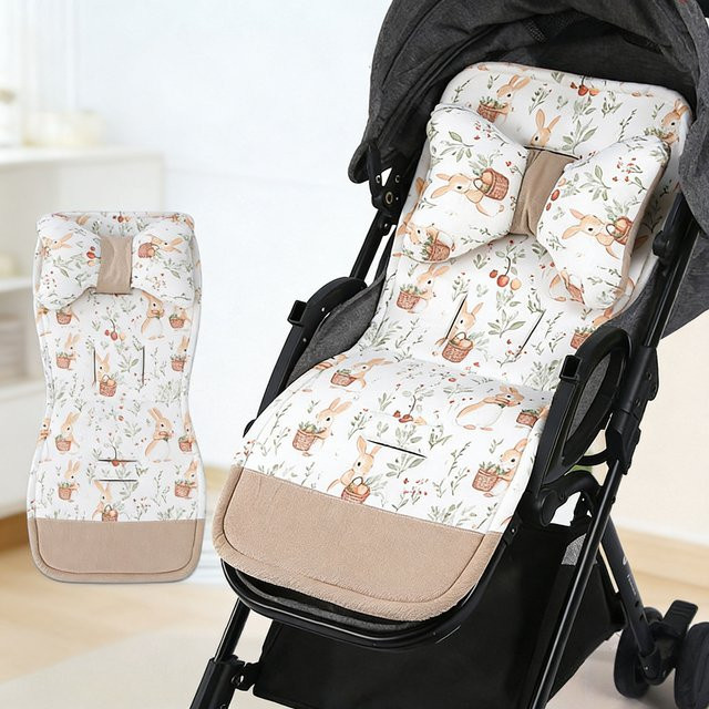 Warmes Baumwollkissen für Baby und Kinderwagen in Mehrfarbig, rechteckig - Bild 1