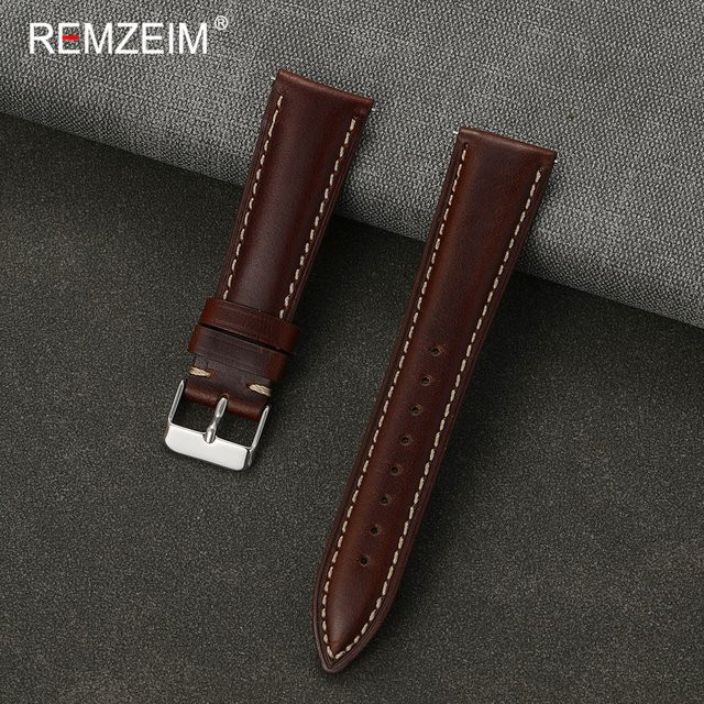 REMZEIM Uhrenarmband geöltes Wachsleder, Herren - Bild 1