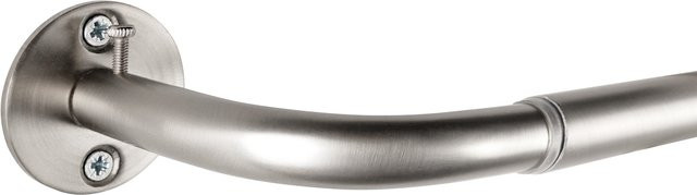 Ondeco Gardinenstange ausziehbar zur Raumabdunkelung in Edelstahl-Optik, Wandmontage, 120-210 cm - Bild 1