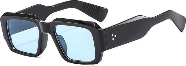BYLEN Sonnenbrille Square, Vollrand, Kunststoff, Schwarz, Damen - Bild 1