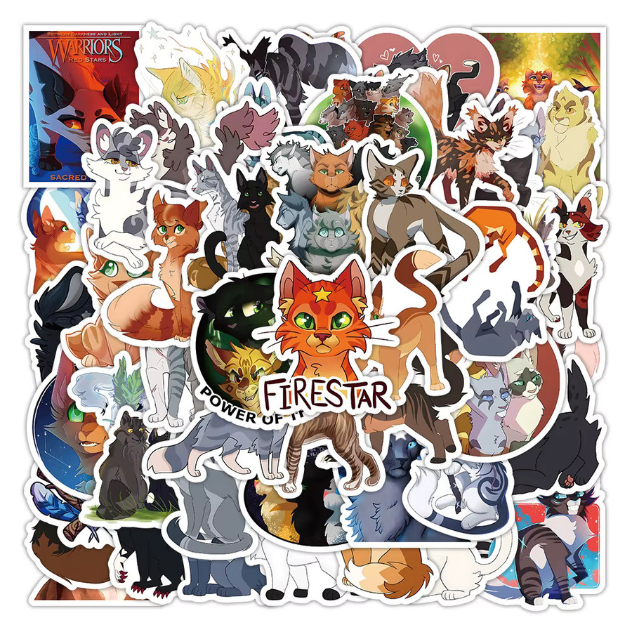 Bandai Krieger-Katzen Graffiti Aufkleber, 50-teiliges Set, Bunt / Mehrfarbig - Bild 3