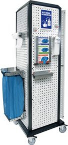 Kappes RasterPlan ToolTower groß Mod 1 mobiler Werkzeugschrank mit Tür in RAL 7035/7016, B/T/H: 70,0 x 70,0 x 217,5 cm - Bild 1