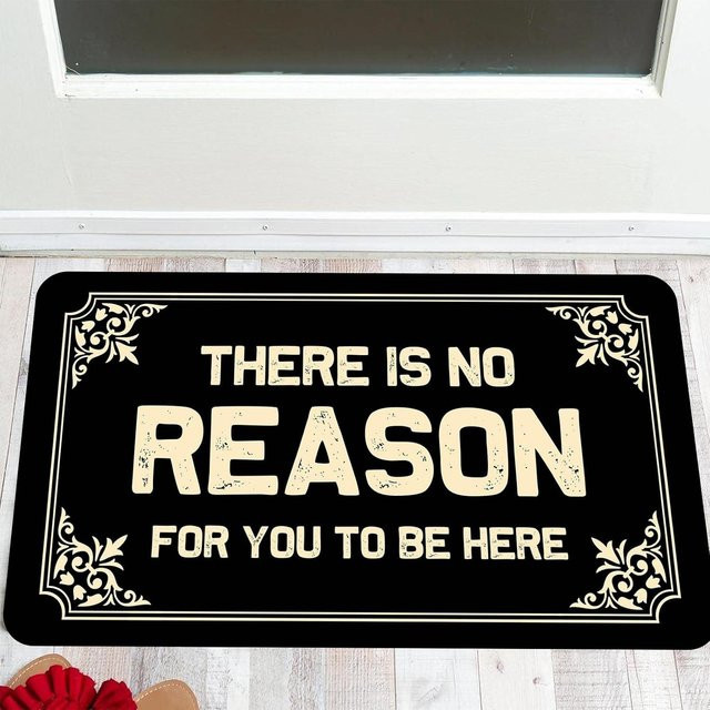 Rutschfeste Willkommens-Fußmatte von Lodestar mit Segensspruch, Schwarz, B/B/H: 60 x 40 x 1 cm - Bild 1