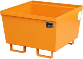 Auffangwanne Bauer Südlohn AO-1 aus Stahl in Orange, B/T/H: 80 x 80 x 54,5 cm - Bild 1