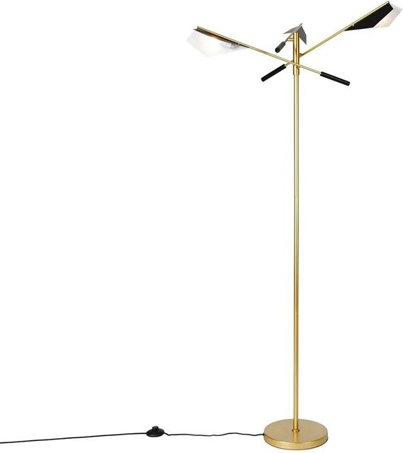 QAZQA Design Sinem Stehlampe 3-flammig in Schwarz und Gold mit LED-G9 Leuchtmitteln - Bild 1