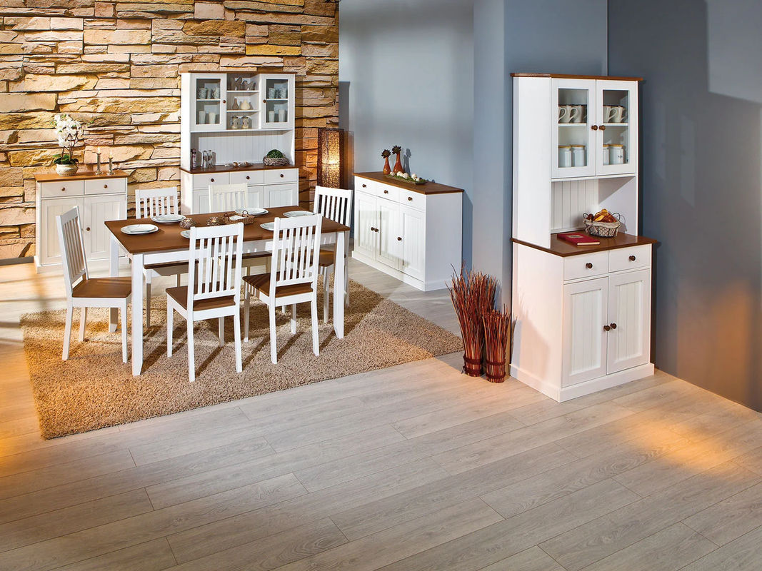 INTER LINK Buffet Westerland im Landhausstil aus Kiefernholz, Weiß/Braun, mit 2 Schubladen und 4 Drehtüren - Bild 4