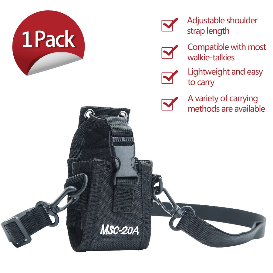 Taktische Walkie Talkie Tasche aus Oxford für Baofeng UV-21 Pro, 5R und Quansheng UV K5, Farbe: Schwarz, Molle-System für Outdoor und Sport - Bild 3
