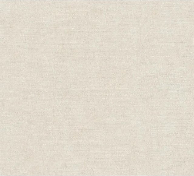 A.S. Création Vliestapete Uni Matt Leicht Strukturiert in Beige Creme FSC-zertifiziert - Bild 1