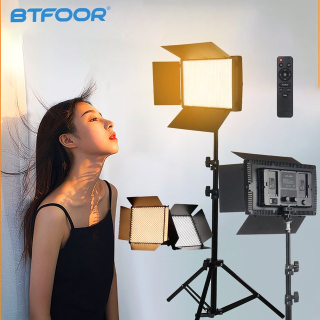 BTFOOR LED Foto Studio Licht Schwarz Tragbares Video Aufnahme Panel für YouTube und Live-Streaming mit 40W/50W Leistung - Bild 1