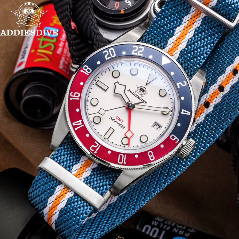 ADDIESDIVE Armbanduhr, Quarz, Edelstahl, Textil/NATO, Herren - Bild 3