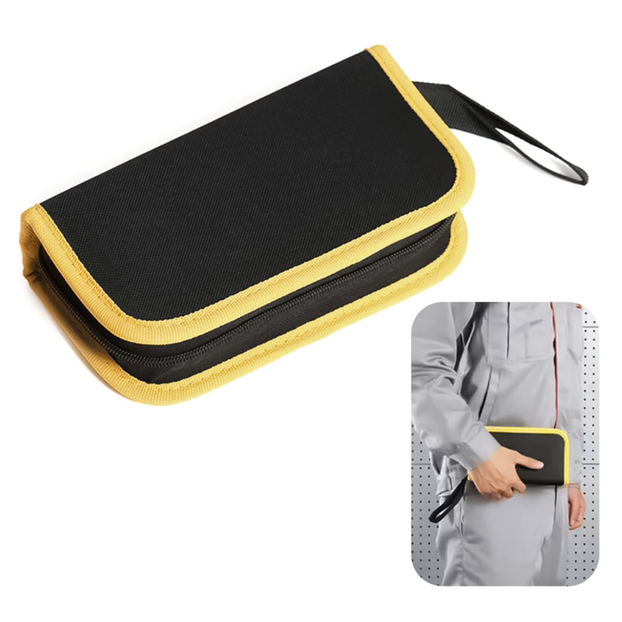 Verdickte Werkzeug-Aufbewahrungstasche und Multimeter-Organizer in Schwarz, B/H/T: 20,0 x 11,0 cm - Bild 6