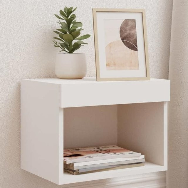 Wand-Nachttisch Maison du Monde mit integrierter Beleuchtung, Weiß, B/T/H: 40 x 30 x 30 cm - Bild 1