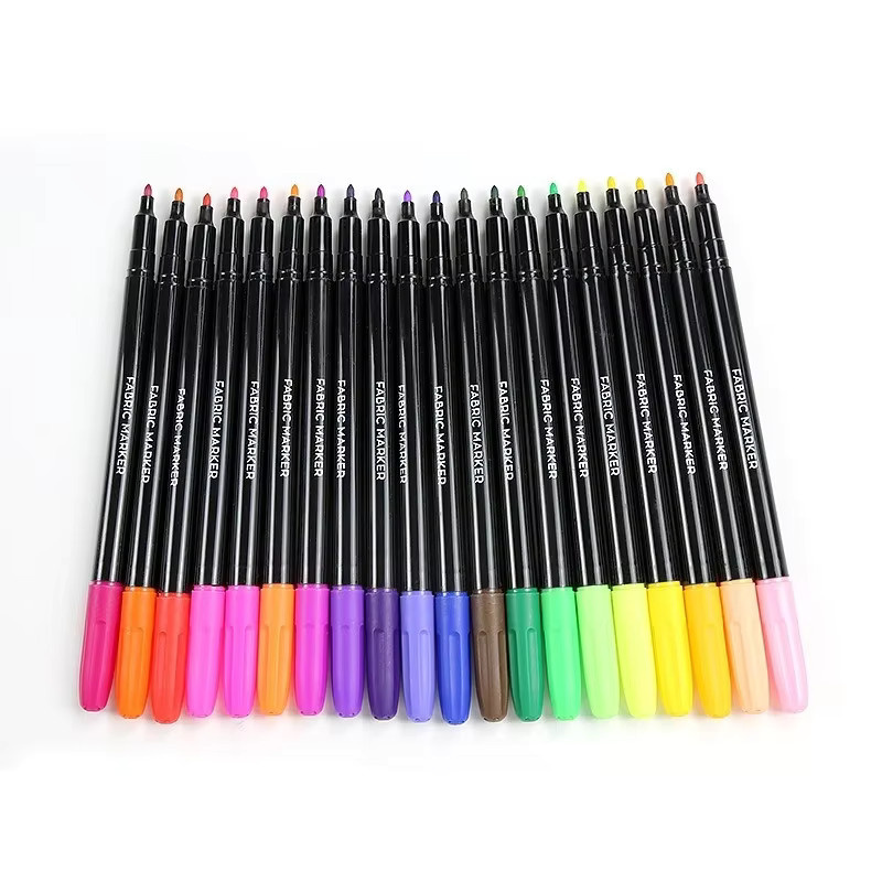 12er Set Textilmarkierungsstifte in Multicolour, wasserfeste Permanentstifte für DIY-Kleidung, Kunst und Graffiti - Bild 5