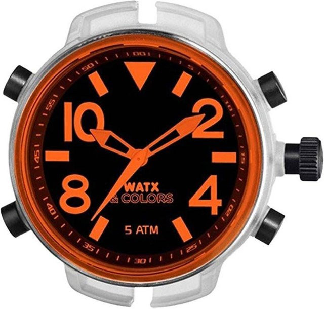 Watxandco Analoguhr, Quarz, Kunststoff, Schwarz, 49 mm, Unisex - Bild 1