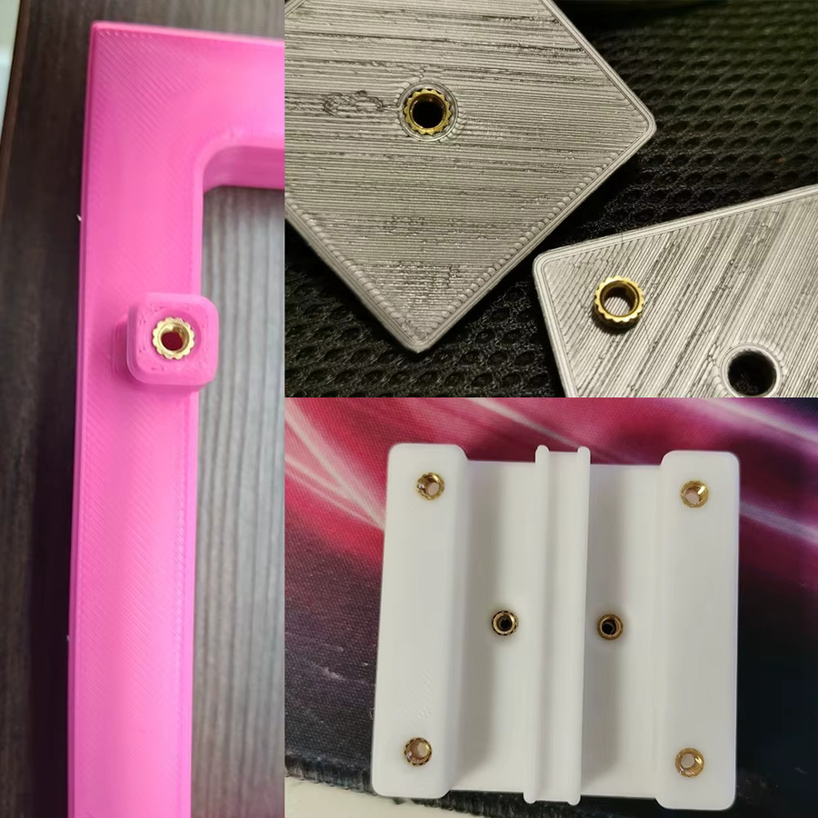 HUI JI Wärme-Einsatzmuttern aus Messing für Hot Melt Molding und 3D-Druck, Farbe: Gold - Bild 2
