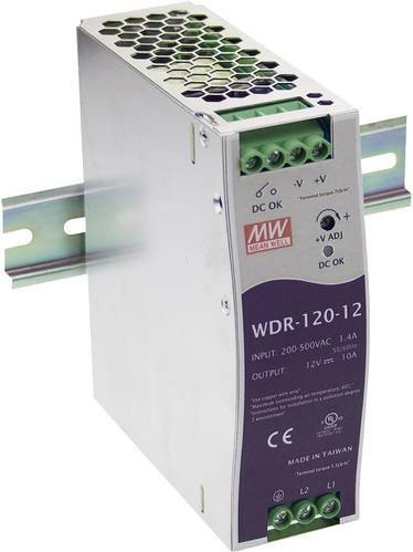 Mean Well MW WDR-120-48 Hutschienen-Netzteil DIN-Rail 48 V/DC 2.5A 120W Silber - Bild 1