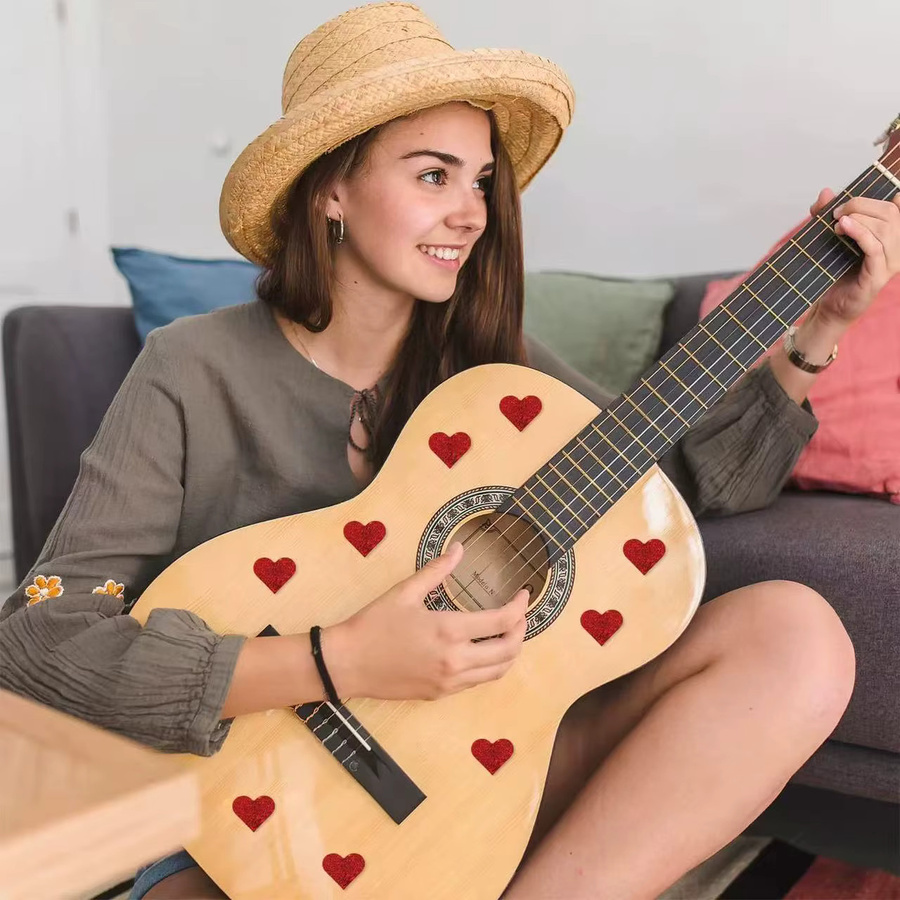 80 Stück rote herzförmige Aufkleber aus Papier für Valentinstag-Dekorationen, Geschenkverpackungen und DIY-Bastelarbeiten - Bild 1