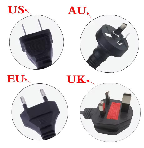 Deexintom AC Schaltadapter 53V 2,3A 122W für Dahua POE Ladegerät, Schwarz, Steckergröße 5,5x2,1mm, Innen positiv, Außen negativ - Bild 2