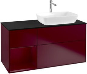 V&B Waschtischunterschrank Finion in Perlmutteffekt Lackierung, Breite: 120 cm, Tiefe: 50,1 cm, Höhe: 50,1 cm - Bild 1