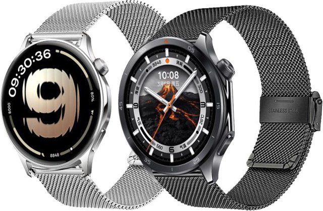 Uhrenarmband Edelstahl, Silber, 22 mm, Unisex - Bild 1