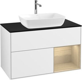 V&B Waschtischunterschrank Finion 100 Wandbeleuchtung in Weiß lackiert B/T/H: 100 x 50,1 x 50,1 cm - Bild 1