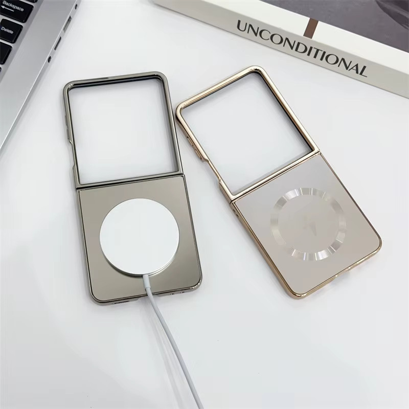Samsung MagSafe Magnetische Handyhülle in Matt für Galaxy Z Flip 7 6 5 4 und Flip7 FE, Farbe: Schwarz - Bild 2