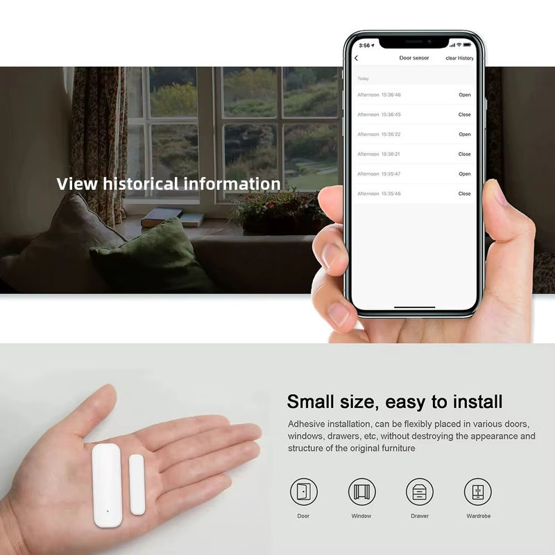ONENUO Smart Home Fenster-Tür-Sensor mit WiFi und Akku, weiß, kompatibel mit Alexa und Google Home - Bild 2