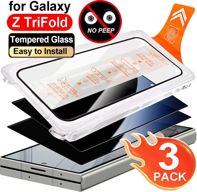 Samsung Galaxy TriFold 5, 6 und 7 Bildschirmschutz-Set aus klarem gehärtetem Glas in Transparent - Bild 1