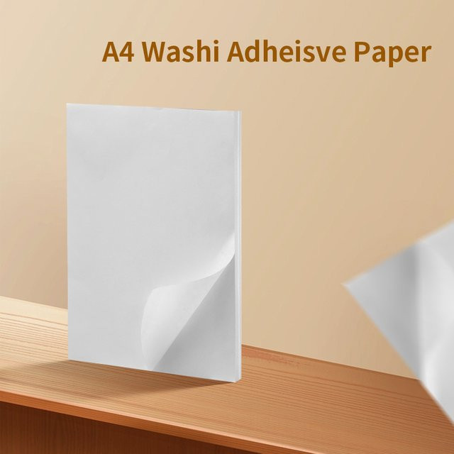 Selbstklebendes A4 Washi-Papier in Transparent für DIY-Projekte, bedruckbar mit Laser- und Tintenstrahldruckern - Bild 1