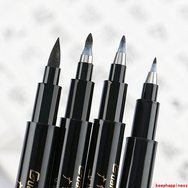 Dot Ding Kalligraphie Kunst Marker mit Pinselspitze in Schwarz - Bild 1