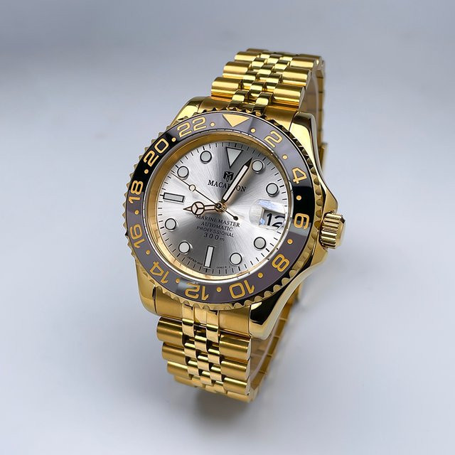 Macarlon Armbanduhr, Gold, Edelstahl, Saphirglas, 40 mm, Herren - Bild 1
