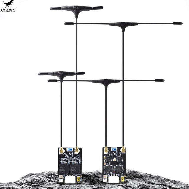 HGLRC ELRS GEMINI RX Dual Receiver 2,4G / 915Mhz für RC Flugzeug FPV Long Range Drone, Schwarz - Bild 1