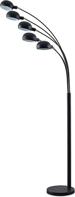 Lindby Bogenleuchte Jewa Stehlampe aus Metall in Schwarz, 5-flammig, E14, Modern - Bild 1