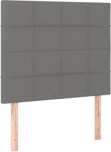 vidaXL LED Kopfteil Dunkelgrau mit USB-Ladeport und integrierter Beleuchtung, B/H: 128 x 118 cm, Tiefe: 5 cm - Bild 1