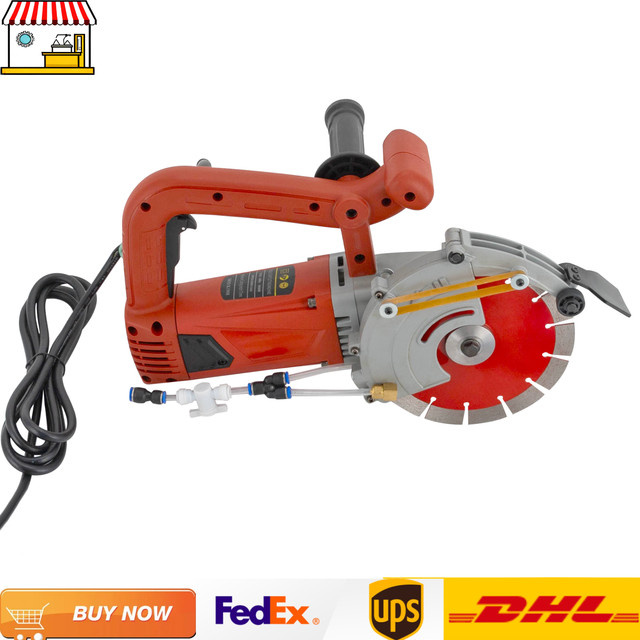 CNCEST Elektrische Beton- und Ziegelsäge in Rot mit 4800W Leistung und 190 mm Klingen-Wandfräse - Bild 1