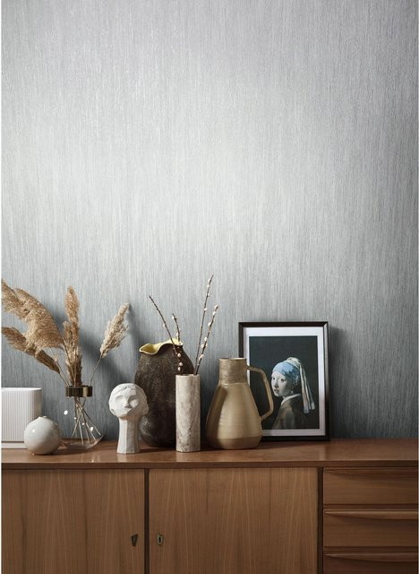 Marburg Vliestapete Natural Opulence Struktur Uni Grau FSC non-woven - Bild 1