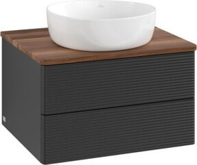 V&B Waschtischunterschrank Antao mit Frontstruktur in Weiß, B/T/H: 60 x 36 x 50 cm - Bild 1