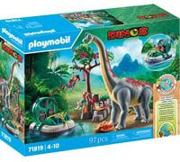 PLAYMOBIL 71819 Dinos Brachiosaurus-Begegnung mit Luftkissenboot Konstruktionsspielzeug - Bild 1
