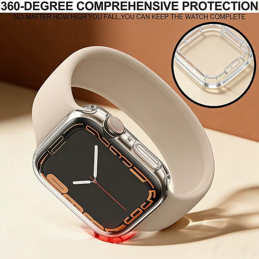 VATMENS Displayschutzfolie Hülle für Apple Watch, Silikon - Bild 5