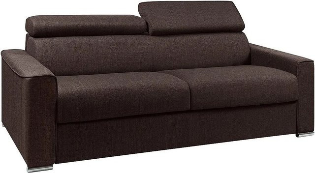 Schlafsofa Vizir von Vente-unique in Schokoladenbraun mit 216 cm Breite - Bild 1
