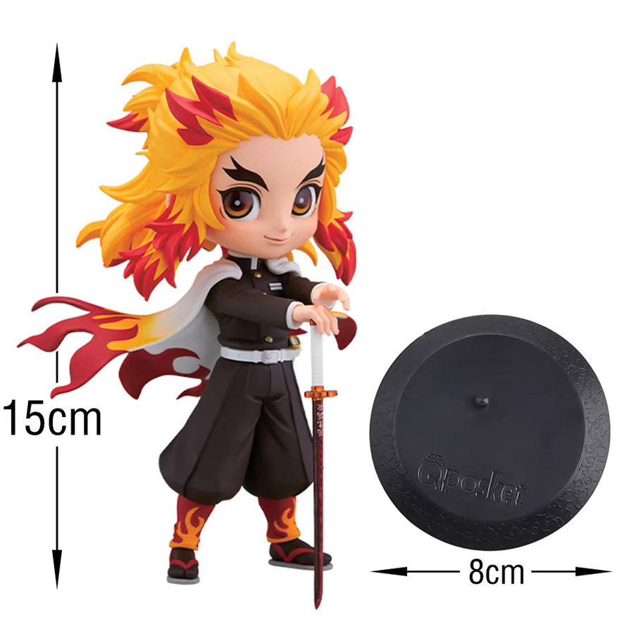 Bandai Q Posket Anime Figur Nezuko Tanjiro Zenitsu Inosuke Kyoujuro Giyuu aus PVC, Multicolor, Höhe: 15 cm - Bild 3