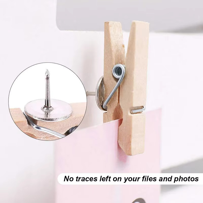 20 Stück dekorative Push Pins aus Holz in Braun und Multicolour für Korktafeln und Bürobedarf - Bild 3